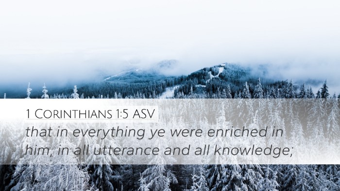 1 Corinthians 1:5 ASV Bible Verse Image