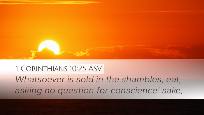 1 Corinthians 10:25 ASV Bible Verse Image