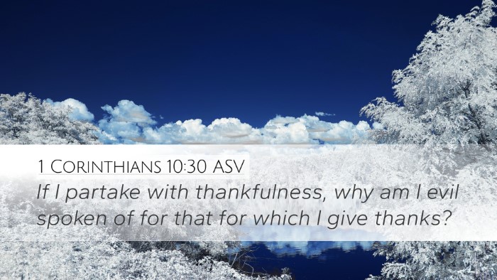 1 Corinthians 10:30 ASV Bible Verse Image
