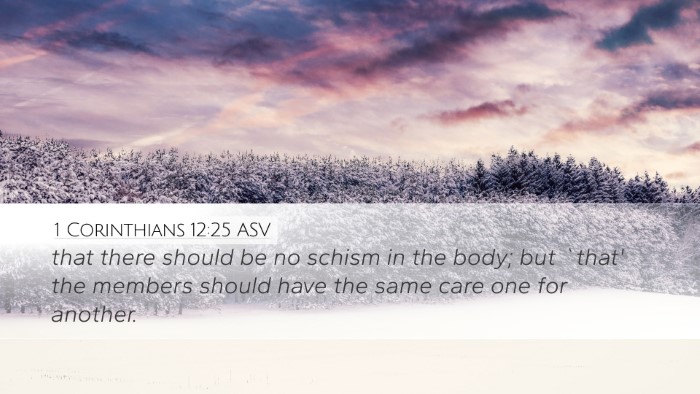 1 Corinthians 12:25 ASV Bible Verse Image