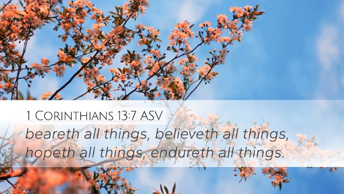 1 Corinthians 13:7 ASV Bible Verse Image