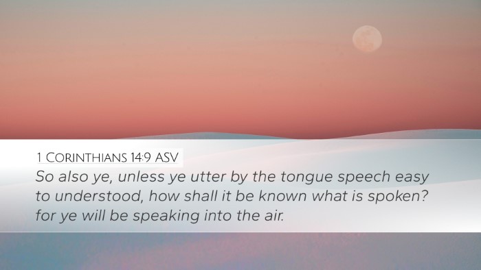 1 Corinthians 14:9 ASV Bible Verse Image