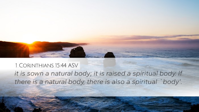 1 Corinthians 15:44 ASV Bible Verse Image