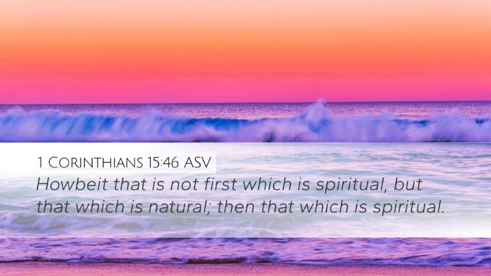 1 Corinthians 15:46 ASV Bible Verse Image