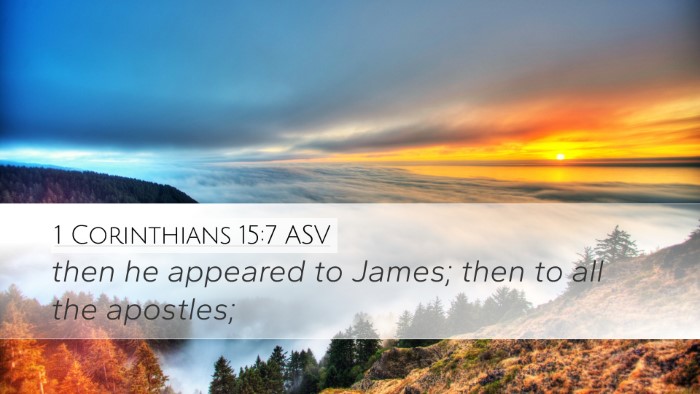 1 Corinthians 15:7 ASV Bible Verse Image