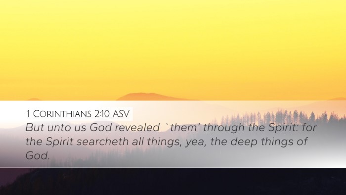1 Corinthians 2:10 ASV Bible Verse Image