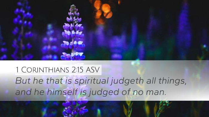 1 Corinthians 2:15 ASV Bible Verse Image