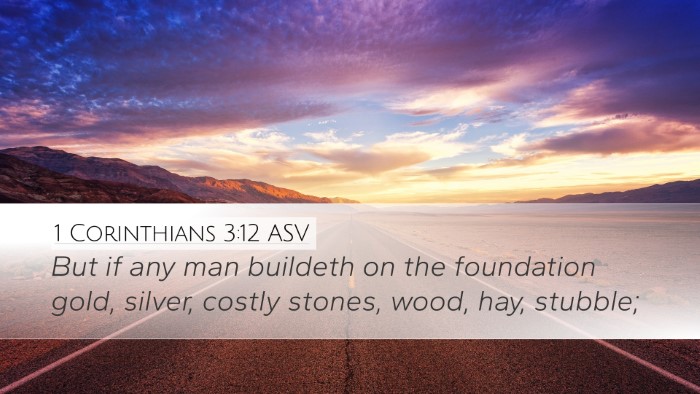1 Corinthians 3:12 ASV Desktop Wallpaper - But if any man buildeth on the foundation gold, - Desktop Bible Verse Wallpaper