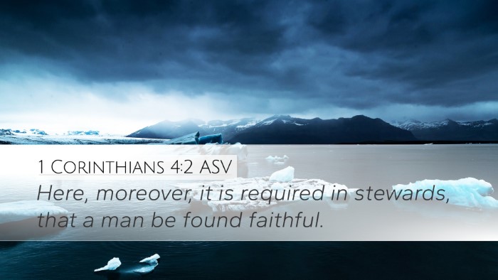 1 Corinthians 4:2 ASV Bible Verse Image