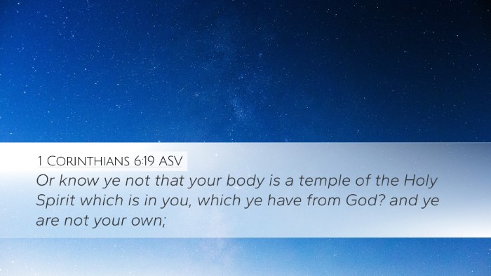 1 Corinthians 6:19 ASV Bible Verse Image