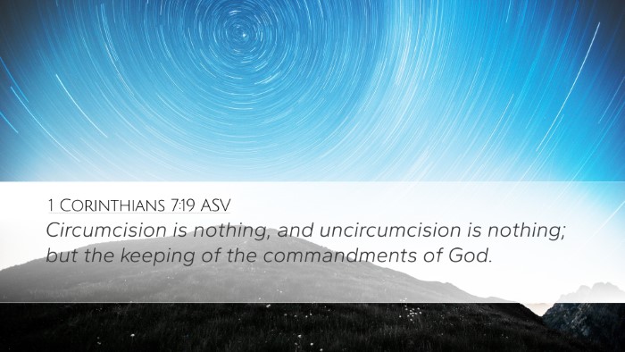 1 Corinthians 7:19 ASV Bible Verse Image