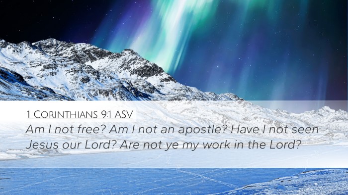 1 Corinthians 9:1 ASV Bible Verse Image
