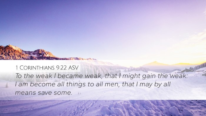1 Corinthians 9:22 ASV Bible Verse Image