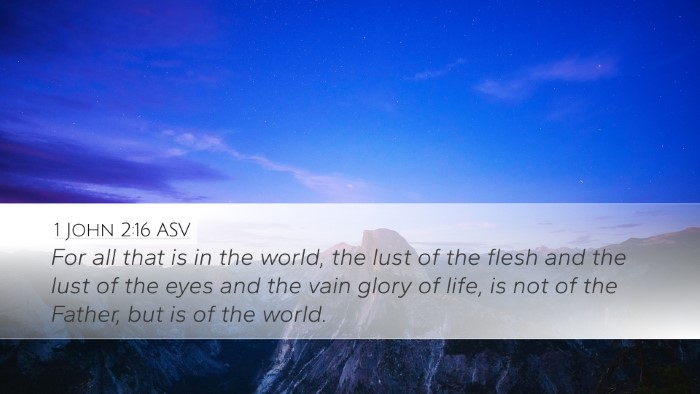 1 John 2:16 ASV Bible Verse Image
