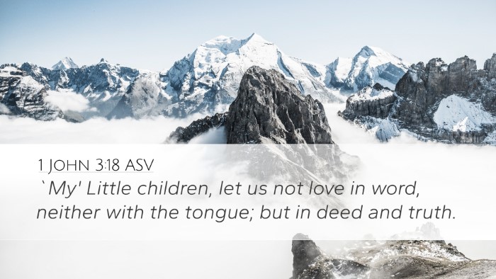 1 John 3:18 ASV Bible Verse Image