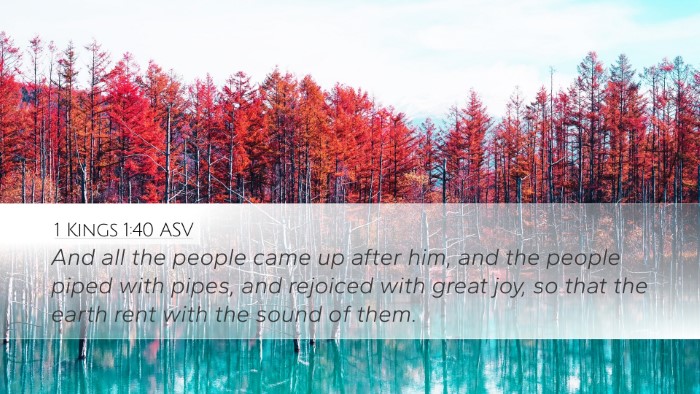 1 Kings 1:40 ASV Bible Verse Image