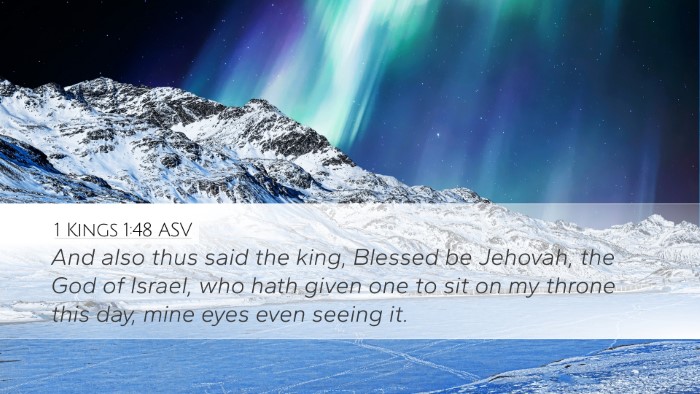1 Kings 1:48 ASV Bible Verse Image