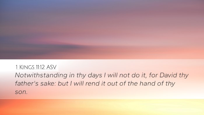 1 Kings 11:12 ASV Bible Verse Image