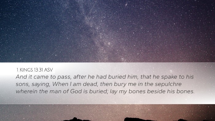 1 Kings 13:31 ASV Bible Verse Image
