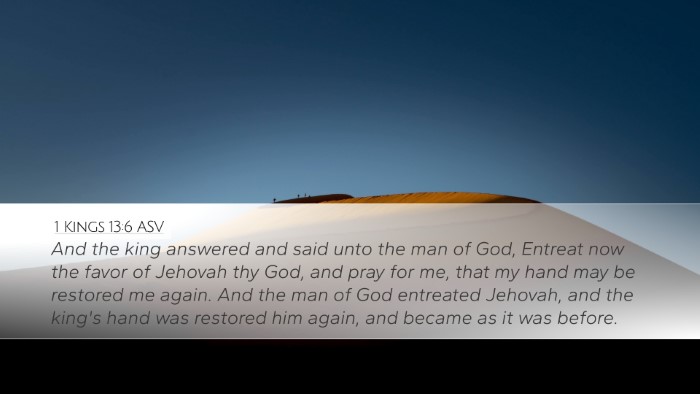 1 Kings 13:6 ASV Bible Verse Image