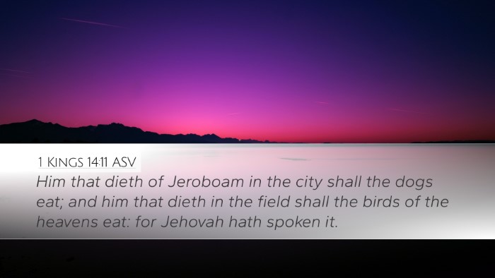 1 Kings 14:11 ASV Bible Verse Image