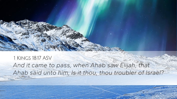 1 Kings 18:17 ASV Bible Verse Image