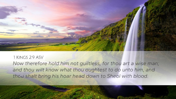 1 Kings 2:9 ASV Bible Verse Image