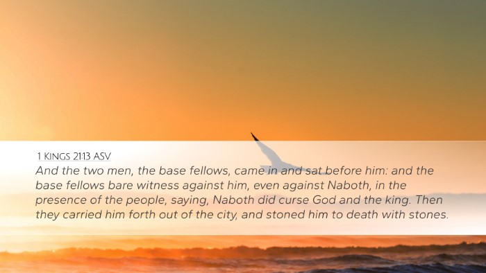 1 Kings 21:13 ASV Bible Verse Image