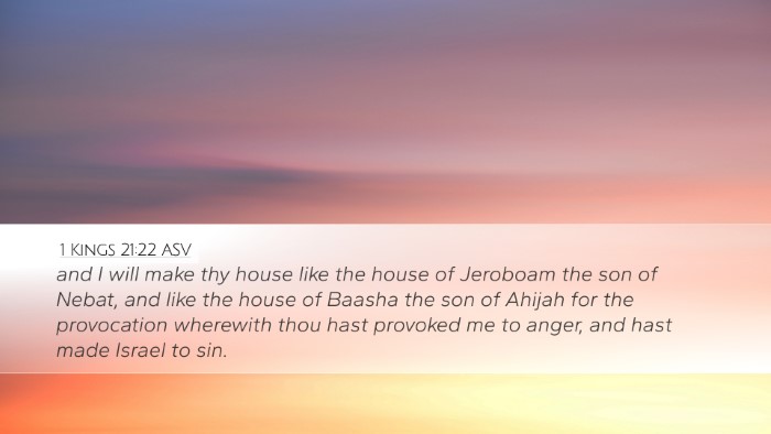 1 Kings 21:22 ASV Bible Verse Image