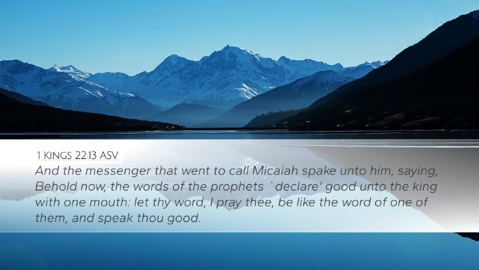 1 Kings 22:13 ASV Bible Verse Image