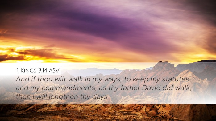 1 Kings 3:14 ASV Bible Verse Image
