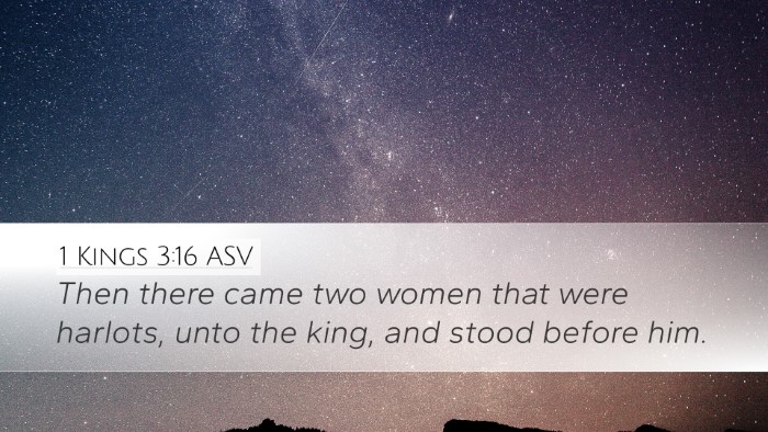 1 Kings 3:16 ASV Desktop Wallpaper - Then there came two women that were harlots, unto - Desktop Bible Verse Wallpaper