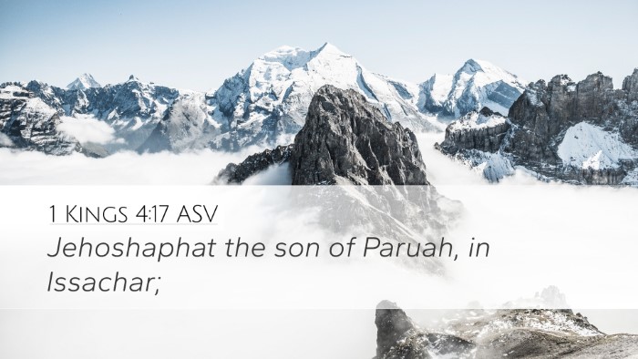 1 Kings 4:17 ASV Desktop Wallpaper - Jehoshaphat the son of Paruah, in - Desktop Bible Verse Wallpaper