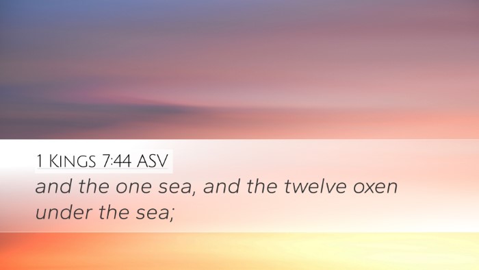 1 Kings 7:44 ASV Desktop Wallpaper - and the one sea, and the twelve oxen under the - Desktop Bible Verse Wallpaper