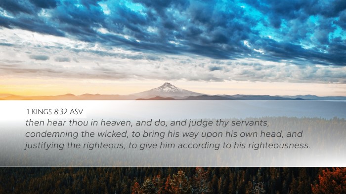 1 Kings 8:32 ASV Bible Verse Image