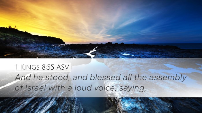 1 Kings 8:55 ASV Bible Verse Image