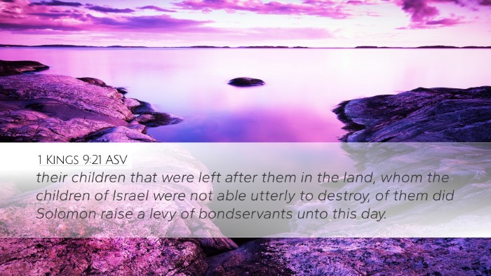 1 Kings 9:21 ASV Bible Verse Image