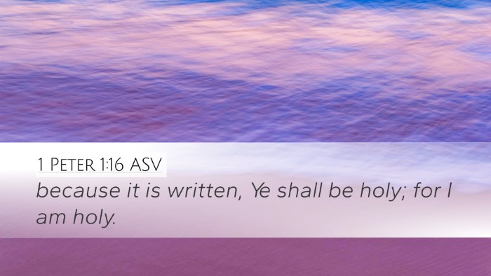 1 Peter 1:16 ASV Bible Verse Image