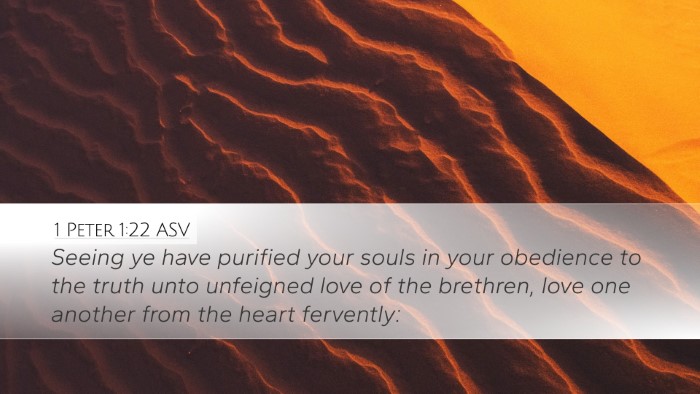 1 Peter 1:22 ASV Bible Verse Image
