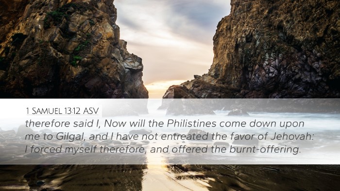 1 Samuel 13:12 ASV Bible Verse Image