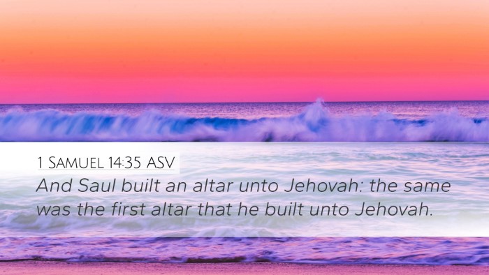 1 Samuel 14:35 ASV Bible Verse Image