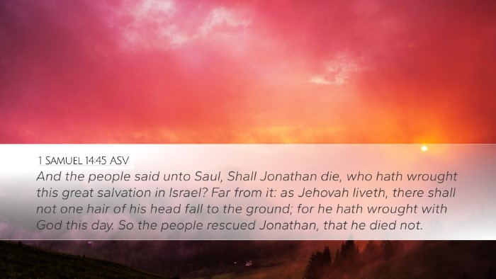 1 Samuel 14:45 ASV Bible Verse Image