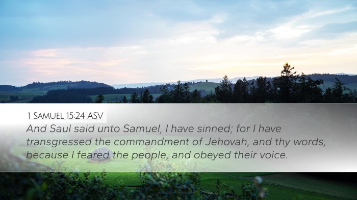 1 Samuel 15:24 ASV Bible Verse Image