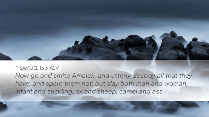 1 Samuel 15:3 ASV Bible Verse Image