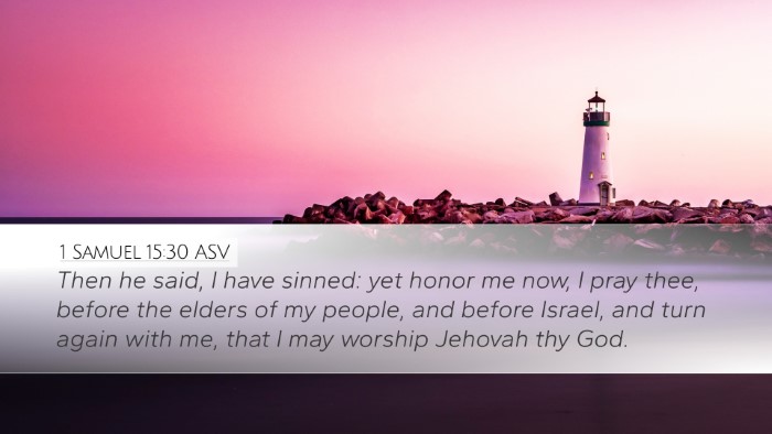 1 Samuel 15:30 ASV Bible Verse Image