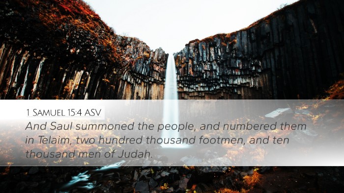 1 Samuel 15:4 ASV Bible Verse Image