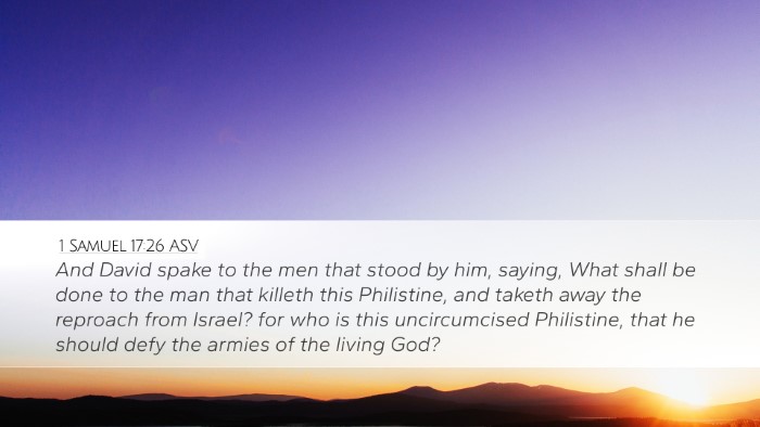 1 Samuel 17:26 ASV Bible Verse Image