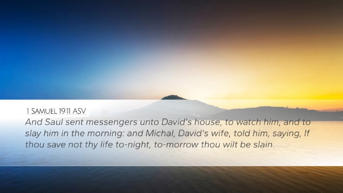 1 Samuel 19:11 ASV Bible Verse Image