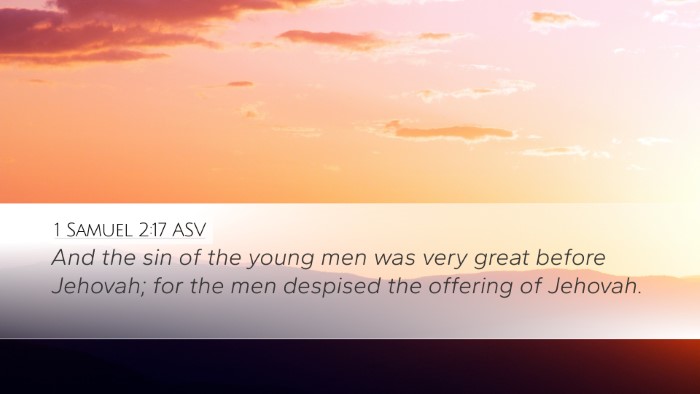 1 Samuel 2:17 ASV Bible Verse Image