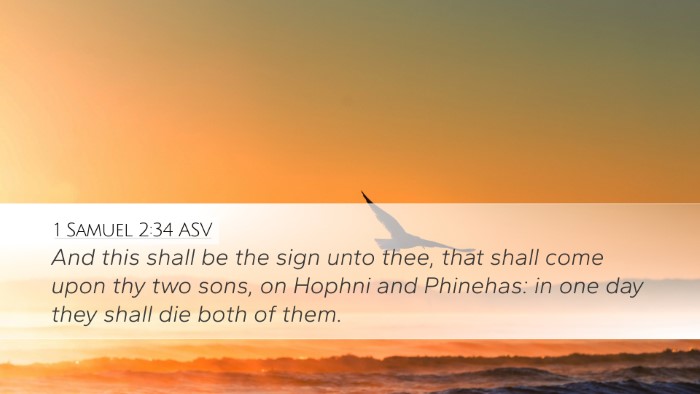 1 Samuel 2:34 ASV Bible Verse Image